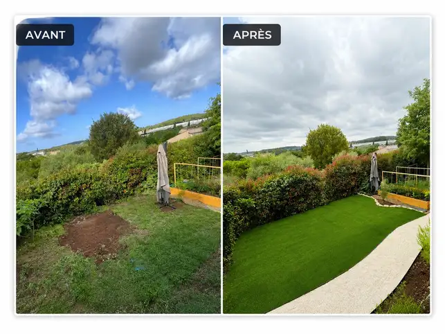 Cr�ation de jardin � Grasse : un avant/apr�s r�ussi